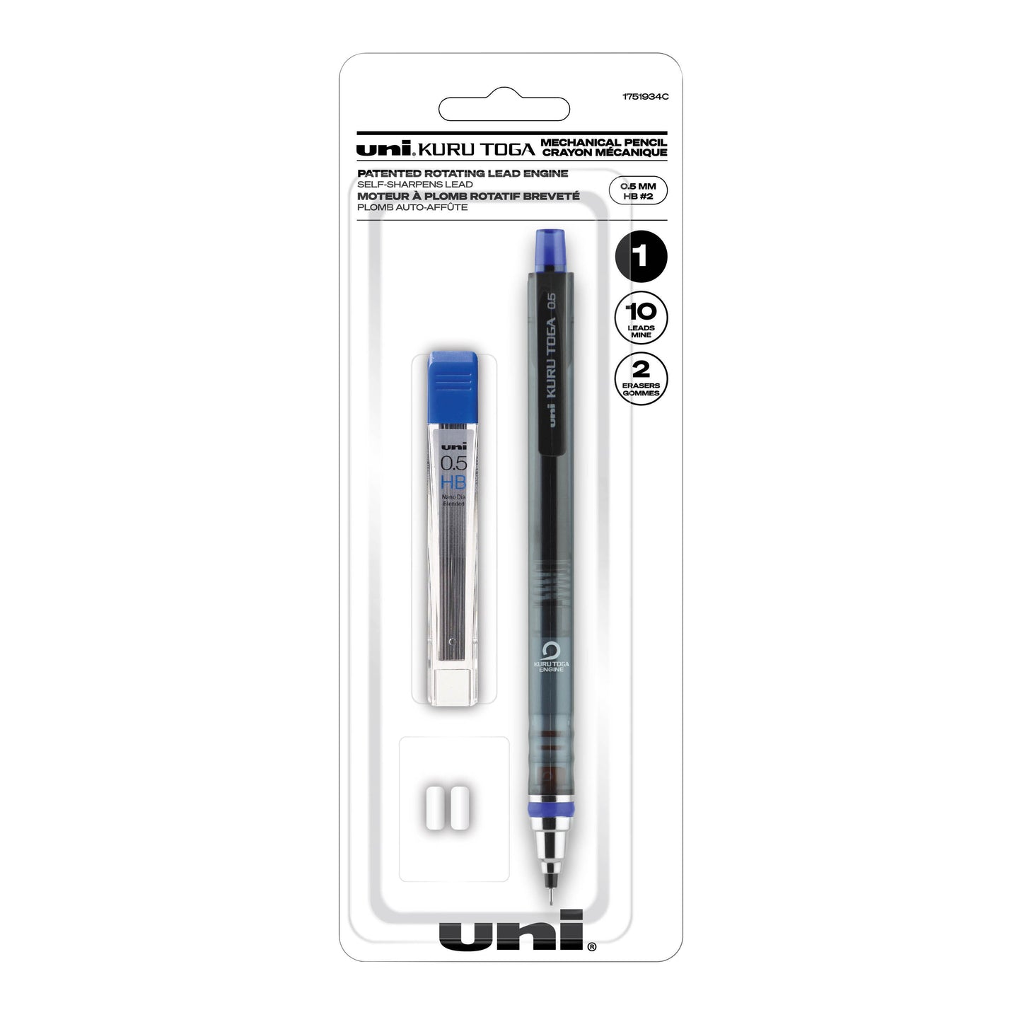 UNI - Kuru Toga Mechanical Pencil Set (Mechanical Pencil and Lead)