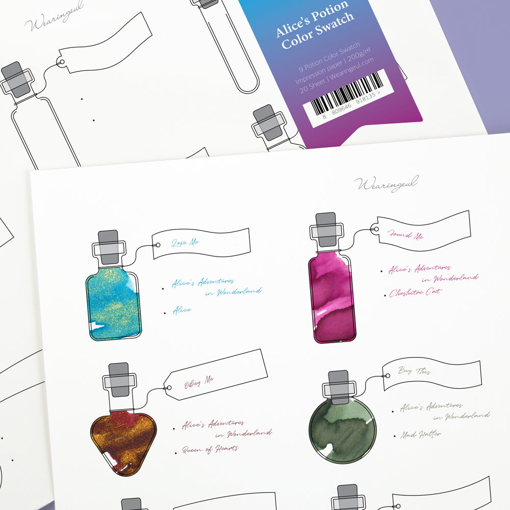 WEARINGEUL - Alice's Potion Ink Color Swatch Cards