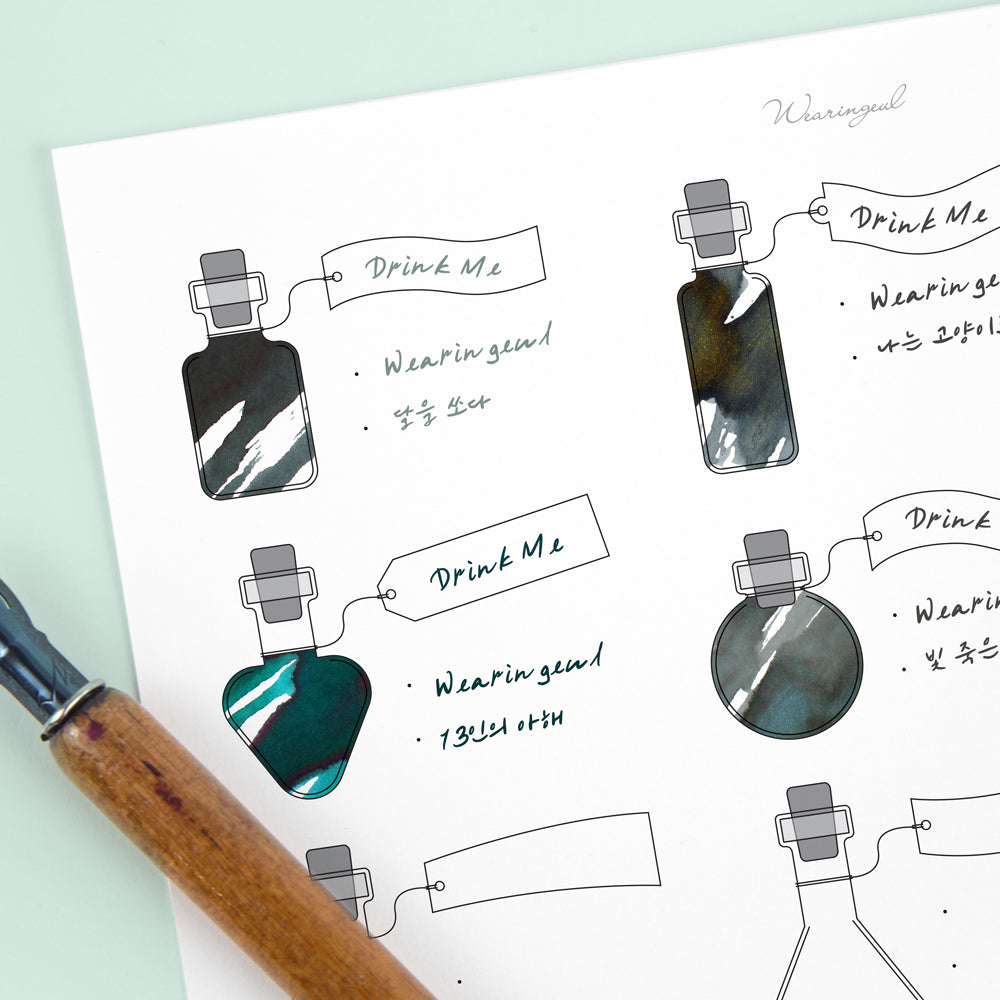 WEARINGEUL - Alice's Potion Ink Color Swatch Cards