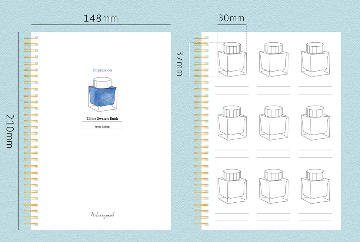 WEARINGEUL - Ink Color Swatch Book (Libreta de Muestras de color de Tintas)