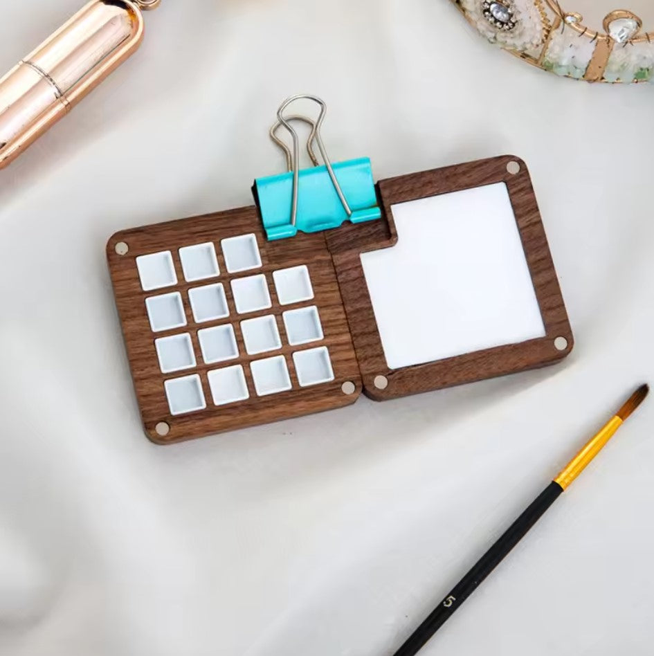 WOOD PALETTE - Portable Wooden Watercolor Palette