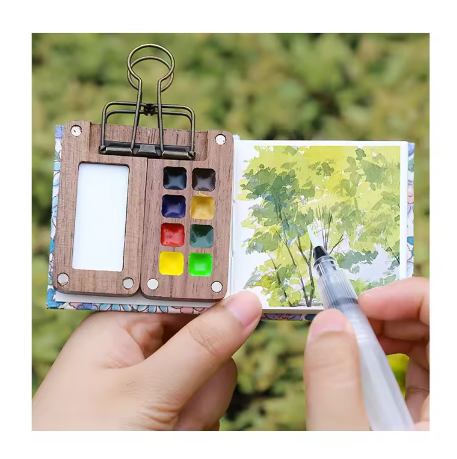 WOOD PALETTE - Portable Wooden Watercolor Palette