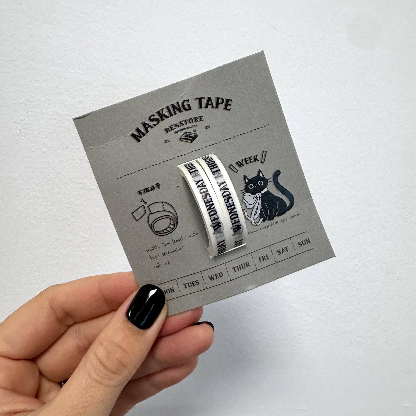 Benstore Design - Washi Tape - Días de las Semanas