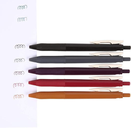 Zebra Sarasa Clip Gel Retractable Pen Sets - Set de 5 - 0.5mm - Vintage