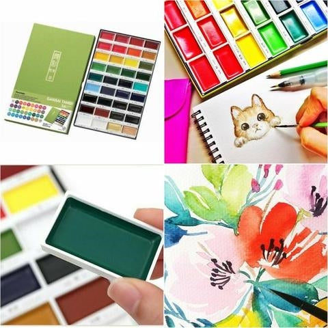KURETAKE ZIG - Gansai Tambi Watercolor Sets - 36 Colores