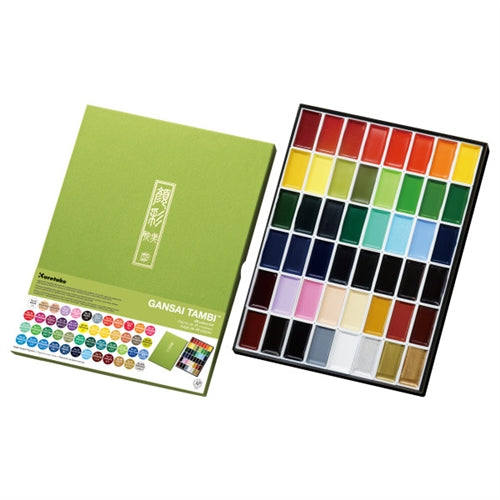 KURETAKE ZIG - Gansai Tambi Watercolor Sets - 48 Colores