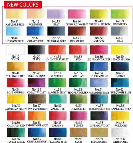 KURETAKE ZIG - Gansai Tambi Watercolor Sets - 48 Colores