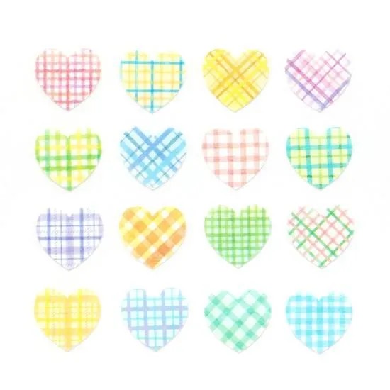 Bande Masking Tape Pastel Hearts - Checkered