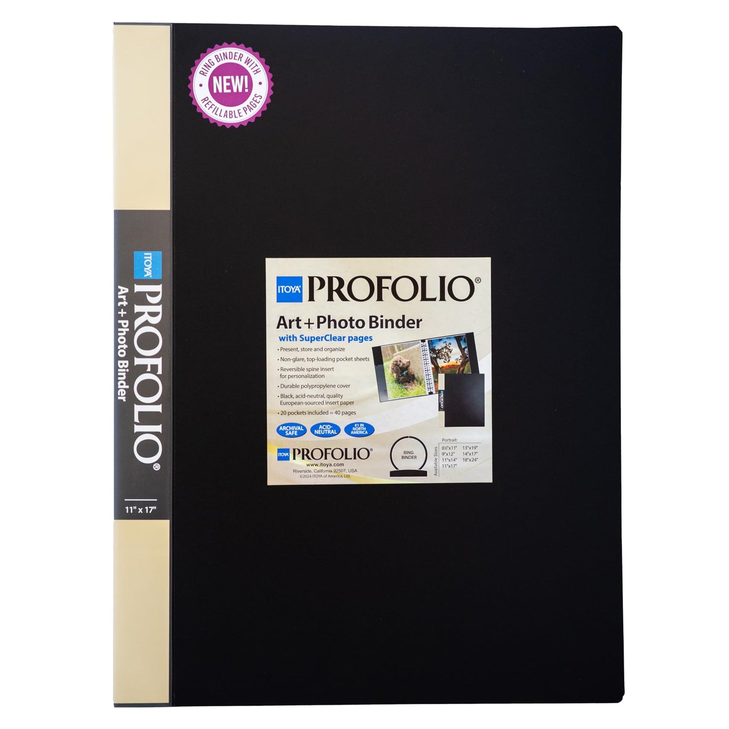 Itoya ProFolio Art and Photo Binders - Cartapacio para almacenar Arte o Fotos