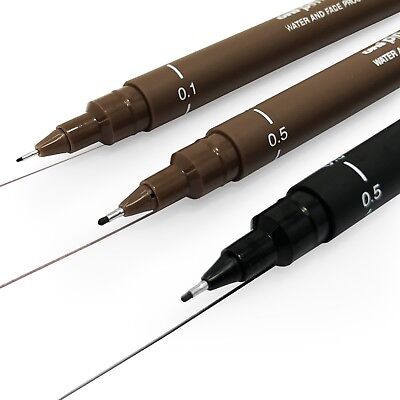 UNI PIN - Fineliner Drawing Pen Sets - Negros y Sepia