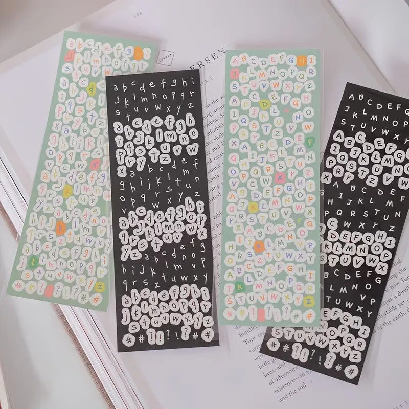 Stickers - Abecedario Minúsculas y Mayúsculas - 4 pieza
