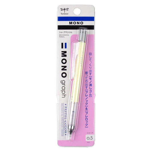 TOMBOW - MONO Graph Lapiz Mecánico Portaminas - Cream Yellow - 0.5mm