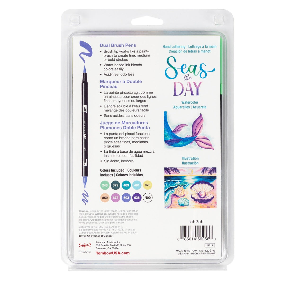 TOMBOW - Dual Brush Pen Set de 10 - Mermaids