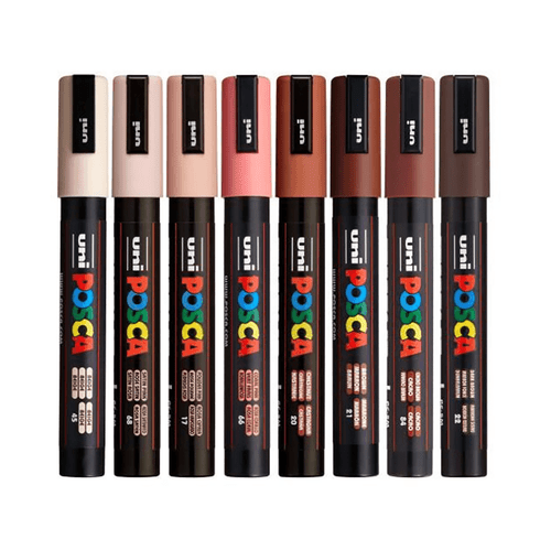 POSCA - Portrait Color Set (8) PC-5M Punta Media