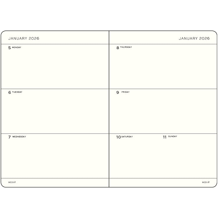 Leuchtturm 1917 - Weekly Planner Medium (A5) 2026 - ENGLISH - Agenda 2026