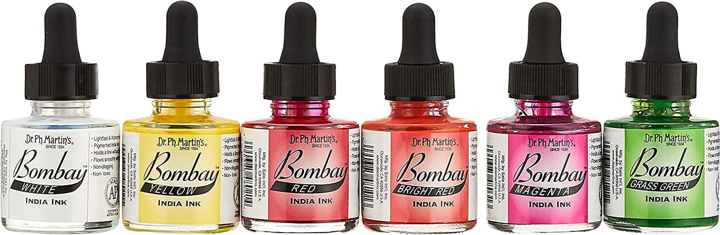 DR. PH. MARTIN'S - Bombay India Inks Sets - 1 oz. (30 ml.)