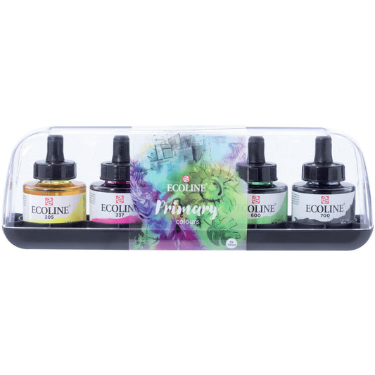 Ecoline Watercolour 30ml Pipette Jar Sets, 10-Color Set