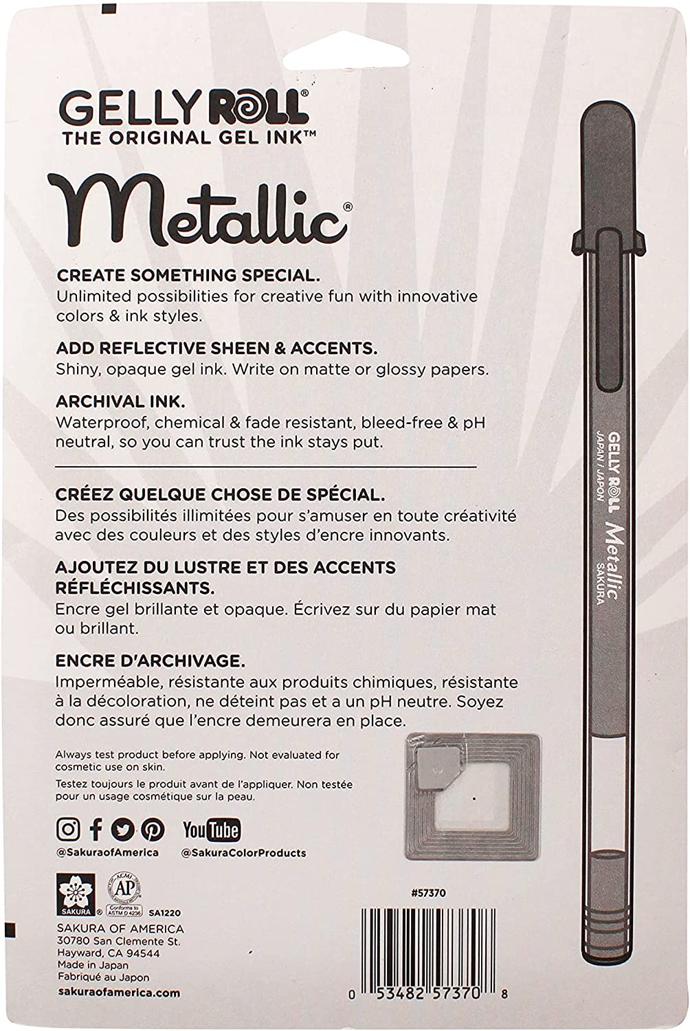 SAKURA - Gelly Roll - Dark Metallic Pens, 10-Pen Metallic Set
