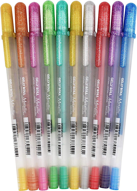 SAKURA - Gelly Roll - Dark Metallic Pens, 10-Pen Metallic Set