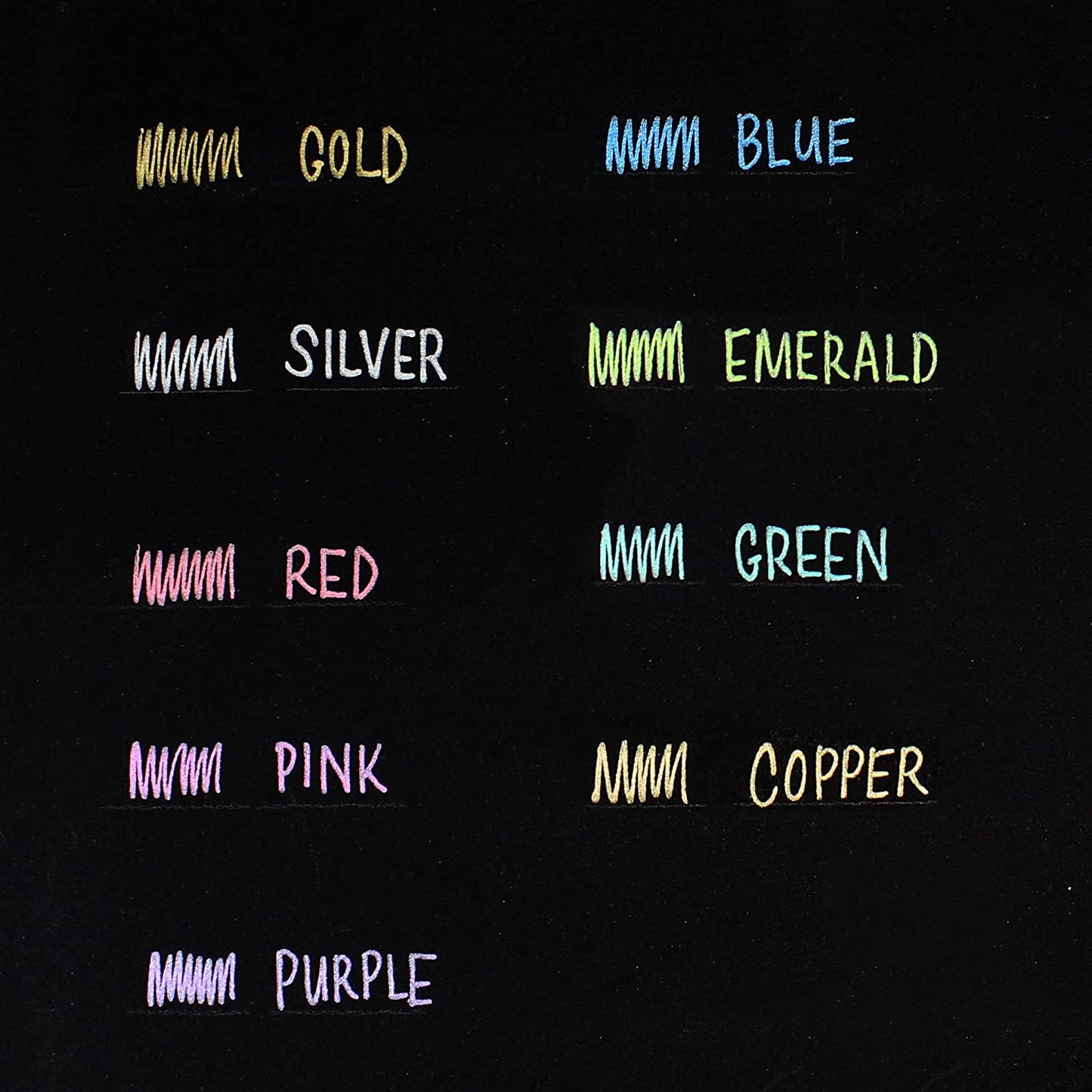 SAKURA - Gelly Roll - Dark Metallic Pens, 10-Pen Metallic Set