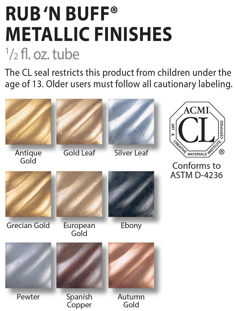 Rub 'n Buff® Wax Metallic Finish