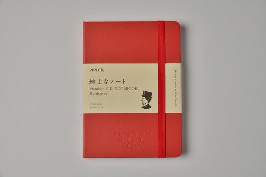 Apica Premium Notebook - Tapa Dura - A6 - Cuadriculado - Red