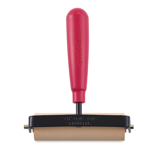 Speedball Heavy Duty Soft Rubber Brayer with Wire Frame - 4" (Rodillo de Caucho Suave para Linograbado)