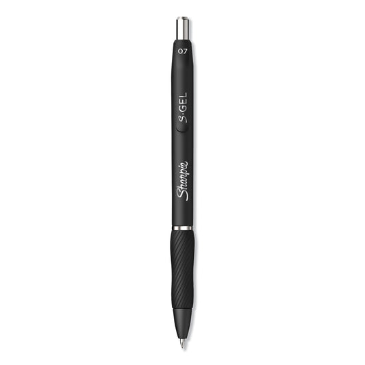 S-Gel Boligrafo Rectractil de Gel - Punta Media 0.07mm - Tinta Negra