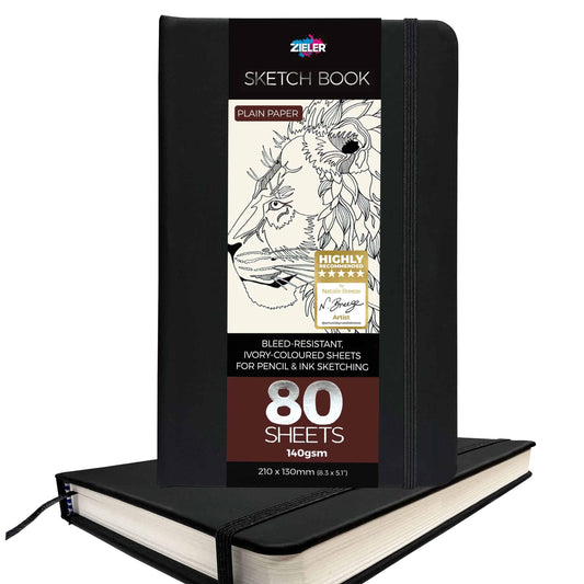 Zieler - Sketch Book - 5.1"x8.3" Portrait -  80 páginas - 140gsm