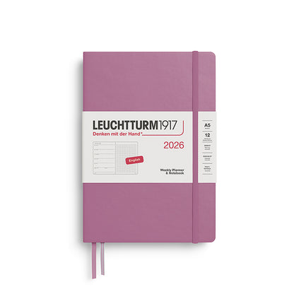 Leuchtturm 1917 - Weekly Planner & Notebook Dotted Medium (A5) 2026 ENGLISH - Agenda 2026