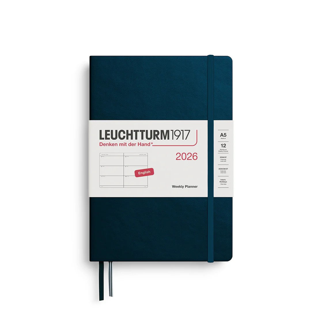 Leuchtturm 1917 - Weekly Planner Medium (A5) 2026 - ENGLISH - Agenda 2026