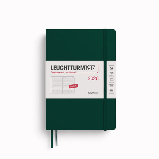 Leuchtturm 1917 - Daily Planner Medium (A5) 2026 - ENGLISH - Agenda 2026