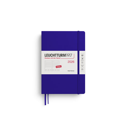 Leuchtturm 1917 - Daily Planner Medium (A5) 2026 - ENGLISH - Agenda 2026
