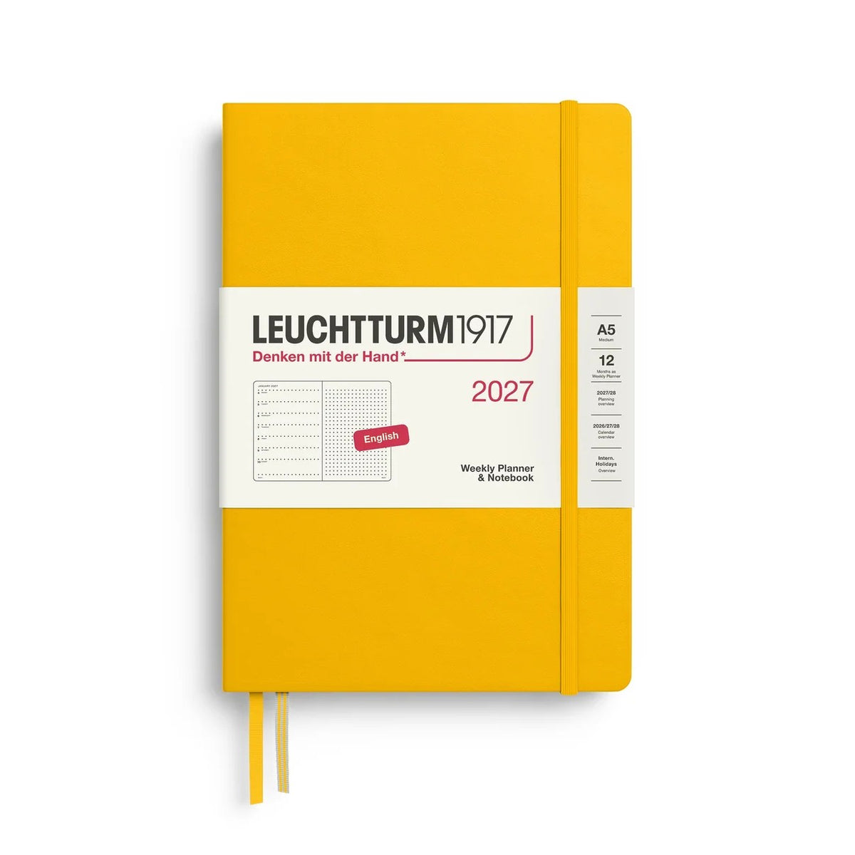 Leuchtturm 1917 - Agenda Semanal y Cuaderno de Punteado - Agenda 2027 en Inglés