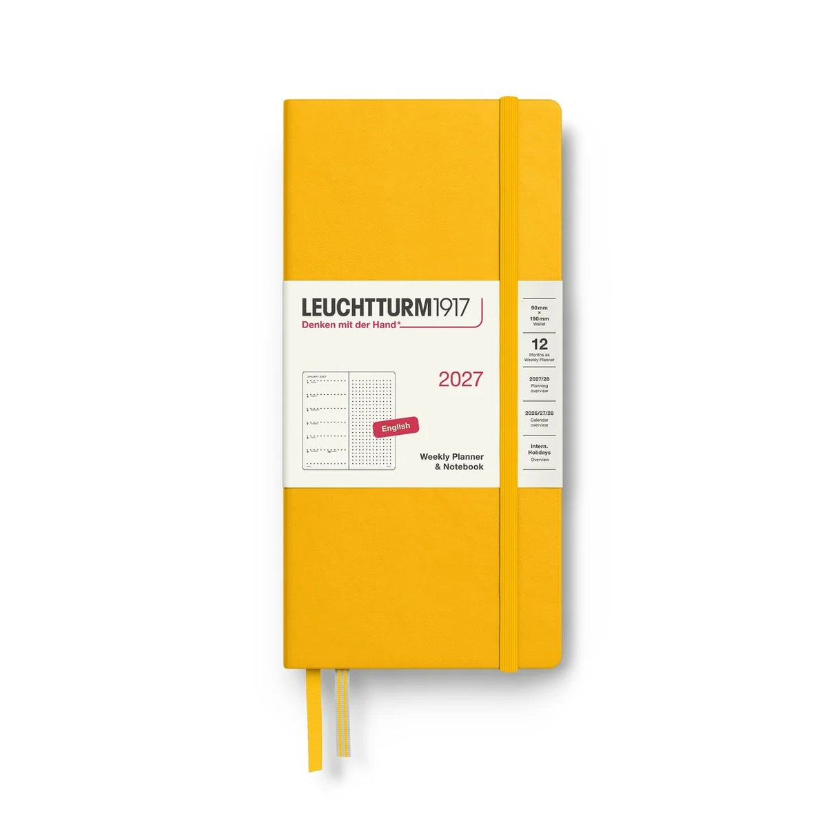 Leuchtturm 1917 - Agenda Semanal y Cuaderno de Punteado - Agenda 2027 en Inglés