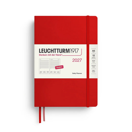 Leuchtturm 1917 - Agenda Diaria de Rayas - Agenda 2027 en Inglés