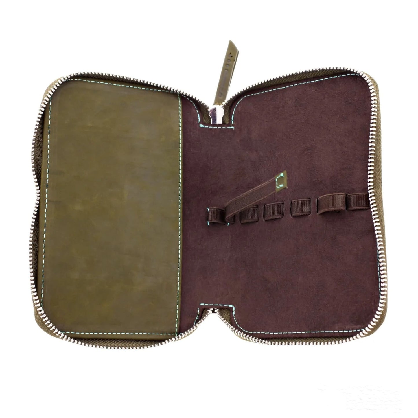 Endless Companion Leather Adjustable 5 Pen Pouch - Green