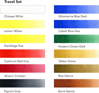 DALER-ROWNEY - Aquafine 12-pc Watercolor Travel Set