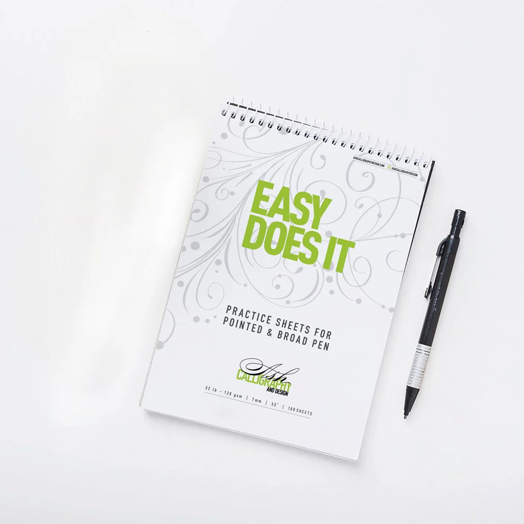 Ash Calligraphy Easy Does It Practice Pad - A4 - Encuadernación en Espiral