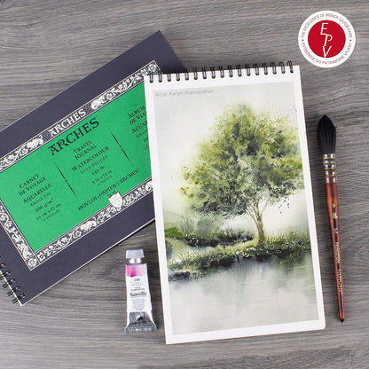 ARCHES - Watercolor Travel Journal - Prensado en Frío Cold Press (Libreta para Acuarela)