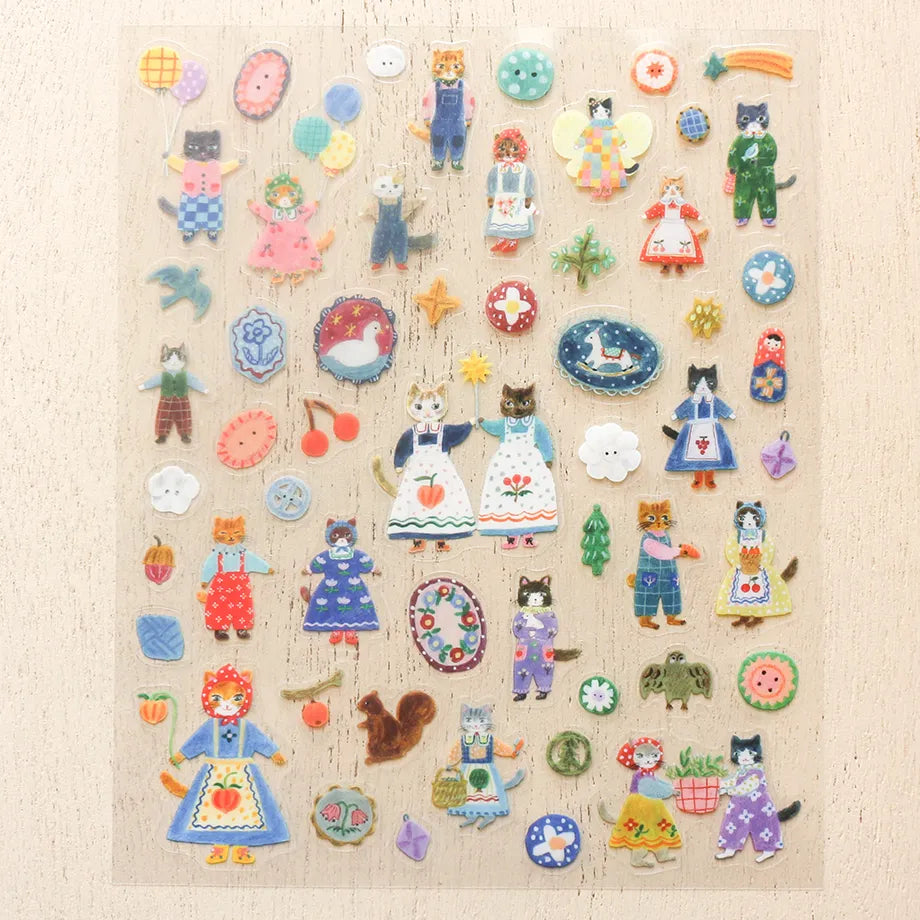 Aiko Fukawa - Cats and Buttons Sticker Sheet