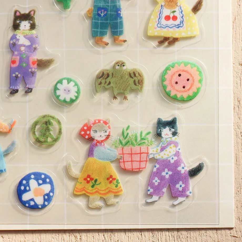Aiko Fukawa - Cats and Buttons Sticker Sheet