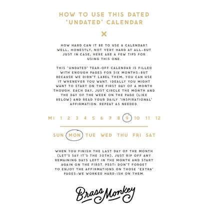 BRASS MONKEY - Make My Day Desk Calendar