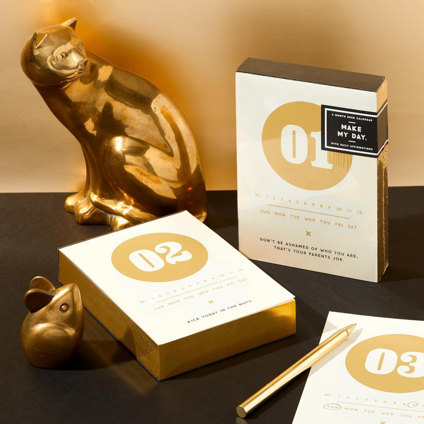 BRASS MONKEY - Make My Day Desk Calendar