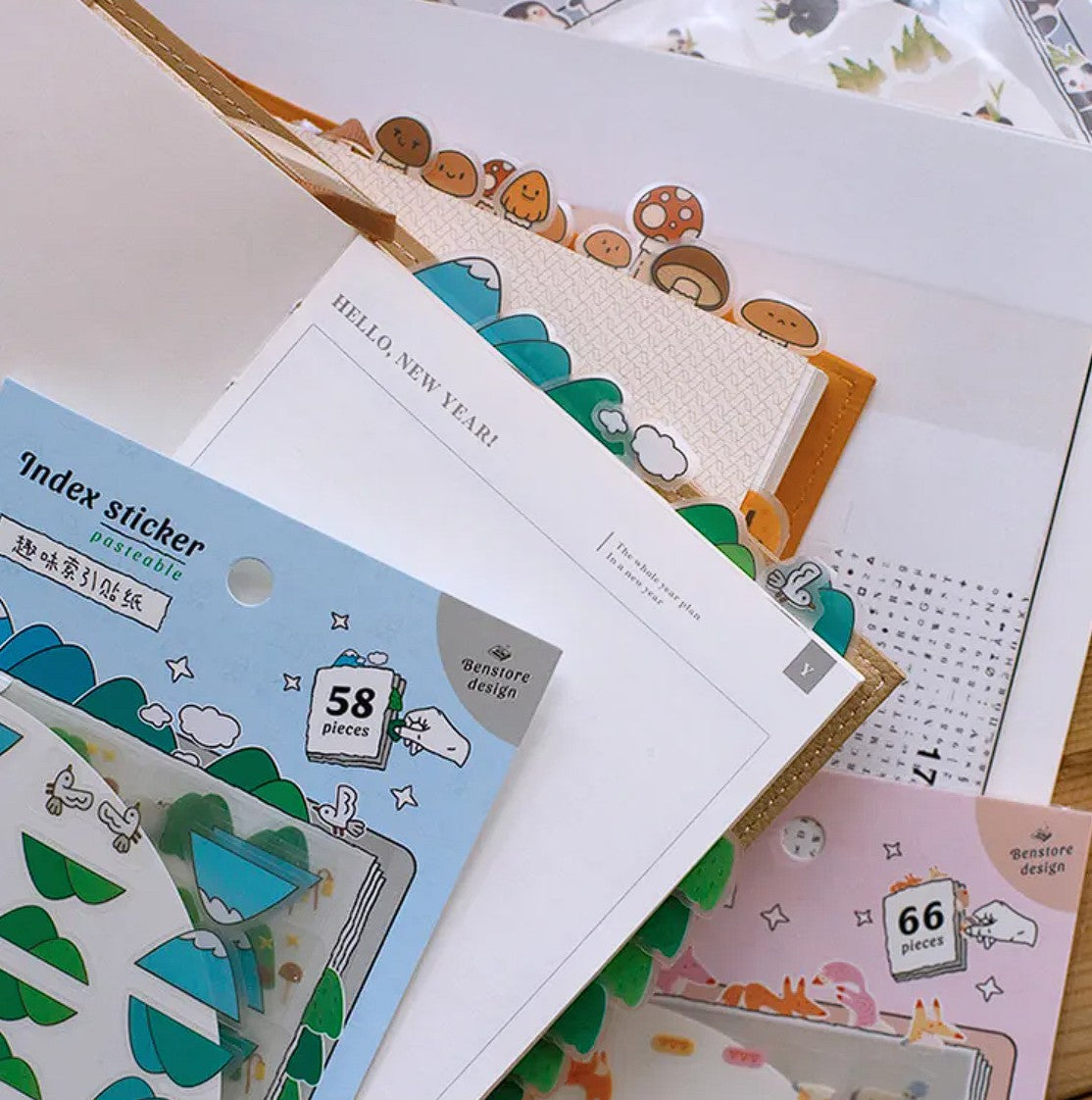 Benstore Design - Sticker - Pegatinas de Pestaña de Índice Animados - Marcapáginas