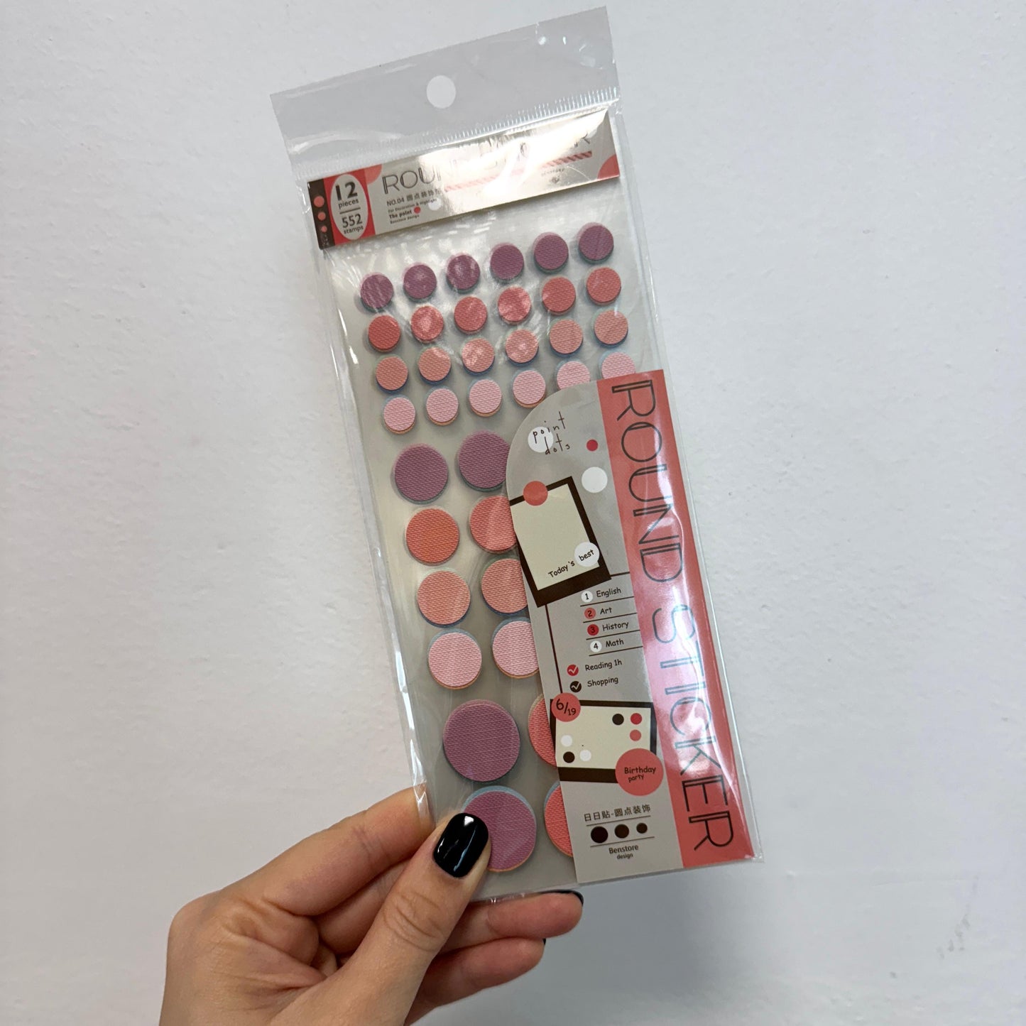 Benstore Design - Sticker - Pegatinas Redondas de Colores