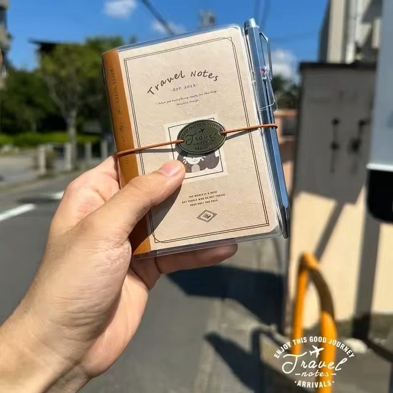 Benstore Design - Travelers Notebook con Cubierta Transparente - Retro