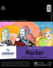 Cargar imagen en el visor de la galería, CANSON - Artist Series Pro-Layout Marker Pads - 50lb - 50 hojas

