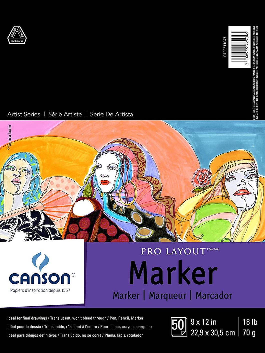 CANSON - Artist Series Pro-Layout Marker Pads - 50lb - 50 hojas