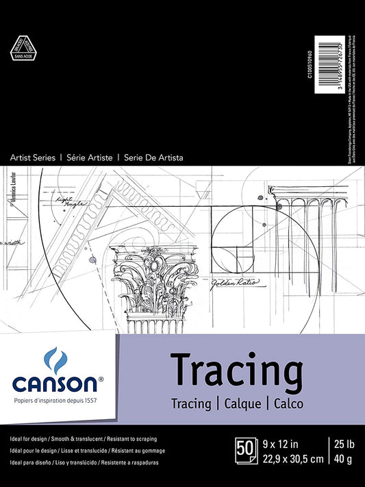CANSON - Artist Series Tracing Pads - 25lb - 50 sheets